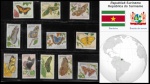 SURINAME - SÉRIE DE  SELOS TEMA FAUNA BORBOLETAS - SÉRIE EM ESTADO MINT DE CONSERVAÇÃO