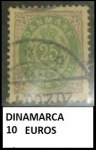 DINAMARCA - SELO RARO VALOR DE CATÁLOGO 10 EUROS  - SELO E, BELISSIMO ESTADO DE CONSERVAÇÃO CONFORME A FOTO EXIBIDA