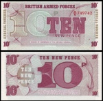 MILITAR - GREAT BRITAIN  - CEDULA DE  10 NEW PENCE DO ANO 1972 - EM ESTADO FLOR DE ESTAMPA DE CONSERVAÇÃO