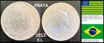 PRATA - MOEDA DE 1000 RÉIS DO ANO 1913 - ESTRELAS LIGADAS   - MOEDA EM ESTADO SOBERBO  DE CONSERVAÇÃO