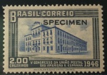 RARO SELO SPÉCIMEN - SELO EM ESTADO MINT DE CONSERVAÇÃO V Congresso União Postal Américas e Espanha ANO 1946!