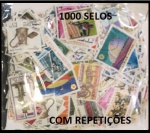 MEGA LOTE COM 1000 SELOS ESTRANGEIROS COMEMORATIVOS COM REPETIÇÕES EM ESTADO MINT DE CONSERVAÇÃO!
