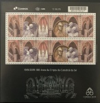BRASIL - BLOCO 100 ANOS DA CRIPTA DA CATEDRAL DA SÉ  DO ANO 2019 - EM ESTADO MINT DE CONSERVAÇÃO
