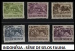 INDONÉSIA - SÉRIE DE SELOS FAUNA EM EXTINÇÃO  - SÉRIE DE SELOS   EM ESTADO  MINT  DE CONSERVAÇÃO