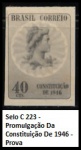 PROVA DO SELO RHM C 223 DO ANO 1946 - SELO EM ESTADO MINT DE CONSERVAÇÃO