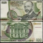 AUSTRIA - CEDULA DE 100 SCHILLING DO ANO 1984 EM ESTADO FLOR DE ESTAMPA DE CONSERVAÇÃO