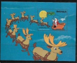 DISNEY - BLOCO DE ANGUILA  ESCASSO COM O TEMA PAPAI NOEL E O TRENÔ