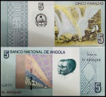 ANGOLA - CEDULA EM ESTADO FLOR DE ESTAMPA DE CONSERVAÇÃO DE 5 KWAZAS DO ANO 2012