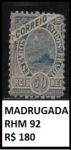 MADRUGADA - SELO ESCASSO RHM 92 - VALOR DE CAT R$ 180  NOVO  -  EM ESTADO BELISSIMO DE CONSERVAÇÃO CONFORME A FOTO EXIBIDA!
