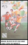 BRASIL BLOCO B 071 DO ANO 1986 COPA DO MEXICO   -  BLOCO EM ESTADO MINT DE CONSERVAÇÃO