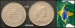 BRASIL - MOEDA ESCASSA DE 50 RÉIS DO ANO 1921 EM ESTADO SOBERBO DE CONSERVAÇÃO!!