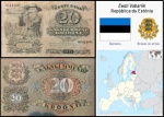 ESTONIA INDEPENDENTE - CEDULA DE 20 KROONI DO ANO 1932 - EM BÉLISSIMO ESTADO DE CONSERVAÇÃO