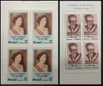 PAR DE QUADRAS ESCASSAS  DO BRASIL RHM 617 E 618   EM ESTADO MINT DE CONSERVAÇÃO