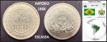 1888 - IMPÉRIO - ANO ESCASSO PARA ESSA MOEDA DE 100 RÉIS EM EXCELENTE  ESTADO DE CONSERVAÇÃO