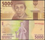 INDONESIA - CEDULA DE 5000 RUPIAH DO ANO 2016 A 2017   EM ESTADO FLOR DE ESTAMPA DE CONSERVAÇÃO