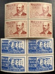 BRASIL PAR DE QUADRAS DO ANO 1953 E 1954  - EM ESTADO MINT DE CONSERVAÇÃO