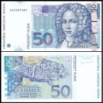 CROACIA - CEDULA ESCASSA REPOSIÇÃO DE 50 KUNA DO ANO 2002-   ESTADO FLOR DE ESTAMPA DE CONSERVAÇÃO