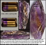 BOLIVIANITA OU AMETRINO - EM LAPIDAÇÃO EM FORMATO RETANGULAR - PEÇA GRANDE CORES UNICAS NO MUNDO NUMA MESMA PEDRA!!!!!!!!