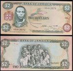 JAMAICA - CEDULA DE 2 DOLLARS DO ANO 1993  - CEDUA EM ESTADO FLOR DE ESTAMPA DE CONSERVAÇÃO!!!