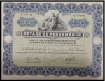 APÓLICE DE 100 MIL RÉIS  DO ESTADO DE PERNAMBUCO AO PORTADOR DO ANO 1935  -  EM ESTADO BELISSIMO DE CONSERVAÇÃO CONFORME A FOTO EXIBIDA