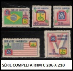 SÉRIE COMPLETA DA FEB RHM C 206 A 210   - SELO  EM ESTADO BELISSIMO DE CONSERVAÇÃO CONFORME A FOTO EXIBIDA