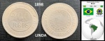 BRASIL-  MOEDA DE  200 RÉIS DO ANO 1898  COM PATINA NATURAL EM MUITO BOM  ESTADO  DE CONSERVAÇÃO CONFORME A FOTO EXIBIDA