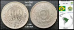 IMPÉRIO - MOEDA DE 100 RÉIS DO ANO 1886 COM PATINA NATURAL- EM  ESTADO SOBERBO DE CONSERVAÇÃO !!