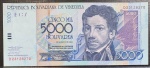 VENEZUELA - CEDULA DE 5000 BOLIVARES DO ANO 2004 - CEDULA EM ESTADO FLOR DE ESTAMPA DE CONSERVAÇÃO