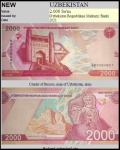 UZBEKISTAN - CEDULA DE 2000 SOM DO ANO 2021 - EM ESTADO FLOR DE ESTAMPA DE CONSERVAÇÃO