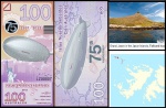 NEW JOSON ISLAND CEDULA FANTASIA DE 100 AUSTRALES   - CEDULA EM POLIMERO  DO ANO 2012 EM POLIMERO  -  EM ESTADO FLOR DE ESTAMPA DE CONSERVAÇÃO