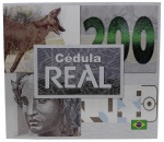 FOLDER ENCARTE PARA CEDULA DE 200 REAIS DESCRITIVOR