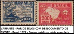 VARIANTE - PAR DE SELOS COM DESLOCAMENTO DE PICOTE - Brasil 1927 - Cursos Jurídicos, série completa EM BÉLISSIMO ESTADO DE CONSERVAÇÃO