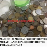 UNIVERSAL - CAÇA AO TESOURO 50 MOEDAS ESTRANGEIRAS  PARA GARIMPAR - PEÇAS EM EXCELENTE ESTADO DE CONSERVAÇÃO!