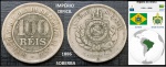 IMPÉRIO - MOEDA DE 100 RÉIS DO ANO 1886  COM PATINA NATURAL- EM  ESTADO SOBERBO DE CONSERVAÇÃO !