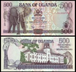 UGANDA - CEDULA DE  500  Shillings DO ANO 1994 - EM ESTADO FLOR DE ESTAMPA DE CONSERVAÇÃO