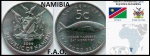 FAO - NAMIBIA  - MOEDA EM ESTADO FLOR DE CUNHO DE CONSERVAÇÃO DO ANO 1999