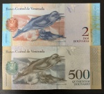VENEZUELA    - PAR DE CEDULAS EM ESTADO FLOR DE ESTAMPA DE CONSERVAÇÃO 4