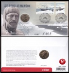 AUSTRALIA - FOLDER COM MOEDA EM HOMENAGEM A SIR DOUGLAS MAWSON  - MOEDA E FOLDER EM ESTADO MINT DE CONSERVAÇÃO