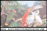 BRASIL - BLOCO RHM B 078 BRAPEX 88 ANO 1988 -  BLOCO EM ESTADO MINT DE CONSERVAÇÃO