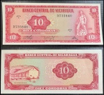 VENEZUELA - CEDULA DE 10 CORDOBAS DO ANO 1972 - CEDULA EM ESTADO FLOR DE ESTAMPA DE CONSERVAÇÃO