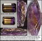 BOLIVIANITA OU AMETRINO - EM LAPIDAÇÃO EM FORMATO RETANGULAR - PEÇA GRANDE CORES UNICAS NO MUNDO NUMA MESMA PEDRA!!!!!!!!