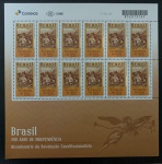 BRASIL - FOLHA COMPLETA COM 12 SELOS REVOLUÇÃO DOS PORTOS - 200 ANOS  DE INDEPENDENCIA  - FOLHA COMPLETA EM ESTADO MINT DE CONSERVAÇÃO