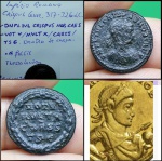 IMPERIO ROMANO - MOEDA DO PERIODO CRISPUS CESAR ANO 317 A 326 dC EM BÉLISSIMO ESTADO DE CONSERVAÇÃO
