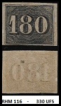 RARISSIMO E IMPECÁVEL SELO RHM 116 NOVO EM ESTADO MINT DE CONSERVAÇÃO VALOR DE CATÁLOGO R$ 330 UFS OU R$ 1320,00  REAIS