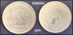 MOEDA DE 100 RÉIS DO ANO 1893  EM  ESTADO SOBERBO  DE CONSERVAÇÃO MARCA R$ 160 REAIS DE CATÁLOGO!