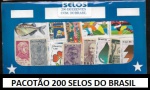 PACOTÃO 200 SELOS DO BRASIL  - PACOTÃO EM EXCELENTE DE CONSERVAÇÃO!