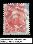 RARO SELO DO IMPERIO D PEDRO - RHM Nº 42 - VALOR DE CAT R$ 125 -   EM EXCELENTE  ESTADO DE  CONSERVAÇÃO!