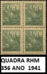 QUADRA DO BRASIL DO SELO NETINHA RHM 356 DO ANO 1941 - QUADRA EM ESTADO MINT DE CONSERVAÇÃO
