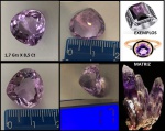 AMETISTA - LAPIDAÇÃO FORMATO CORAÇÃO TAMANHO GRANDE EM BÉLISSIMA COR VIOLETA TRANSLUCIDA!