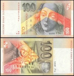 ESLOVAQUIA  - CEDULA ESCASSA DE 100 KORUN  DO ANO 1993-   ESTADO FLOR DE ESTAMPA DE CONSERVAÇÃO